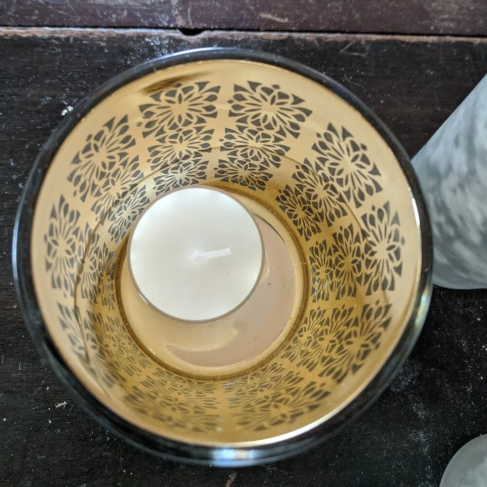 Crate & Barrel Glass Votive Set - NEW